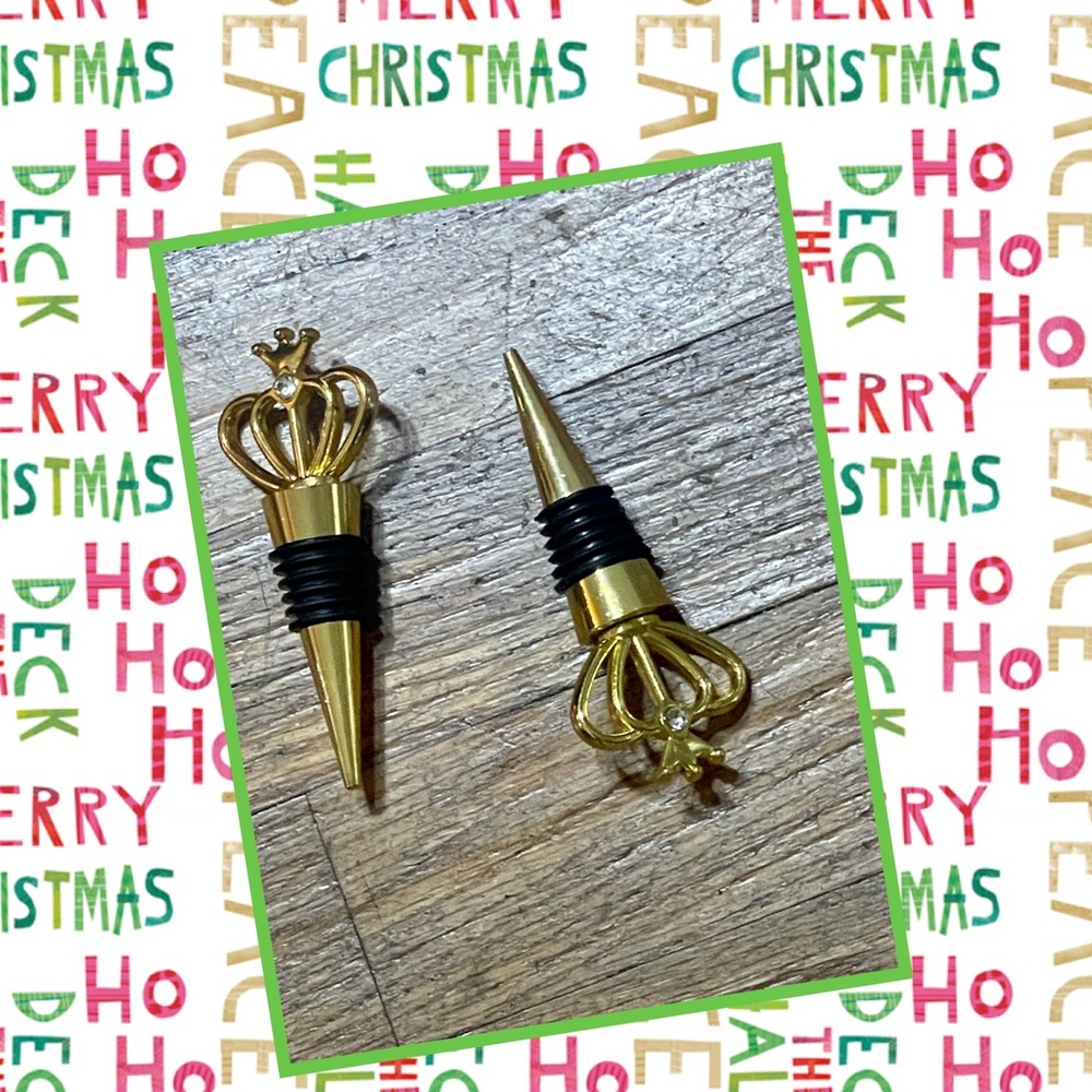 2 gold tone wine stoppers